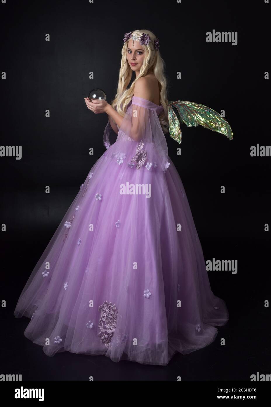 Portrait of a beautiful blonde fairy 