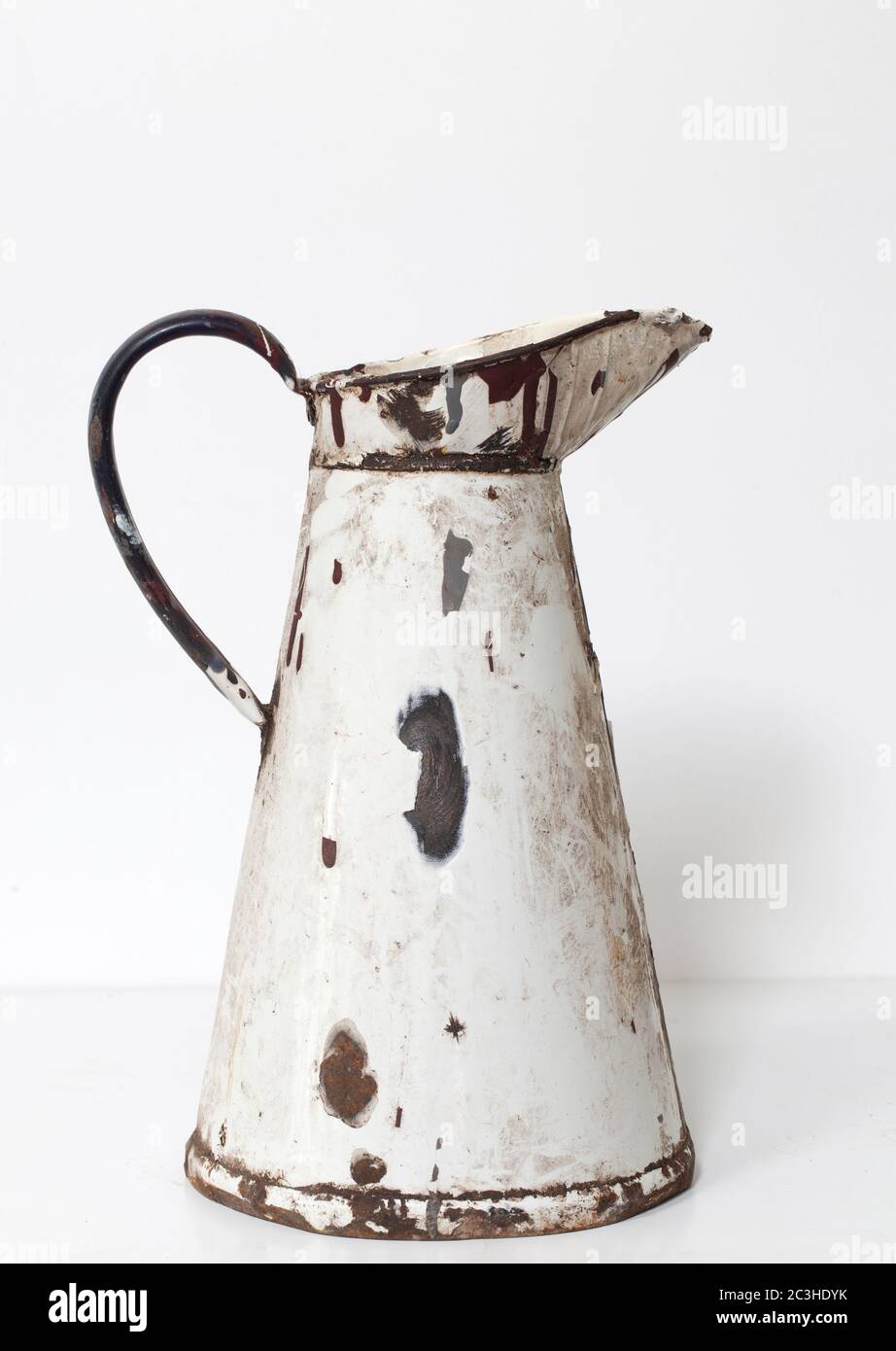 Old Vintage Enamel Water Jug Stock Photo Alamy