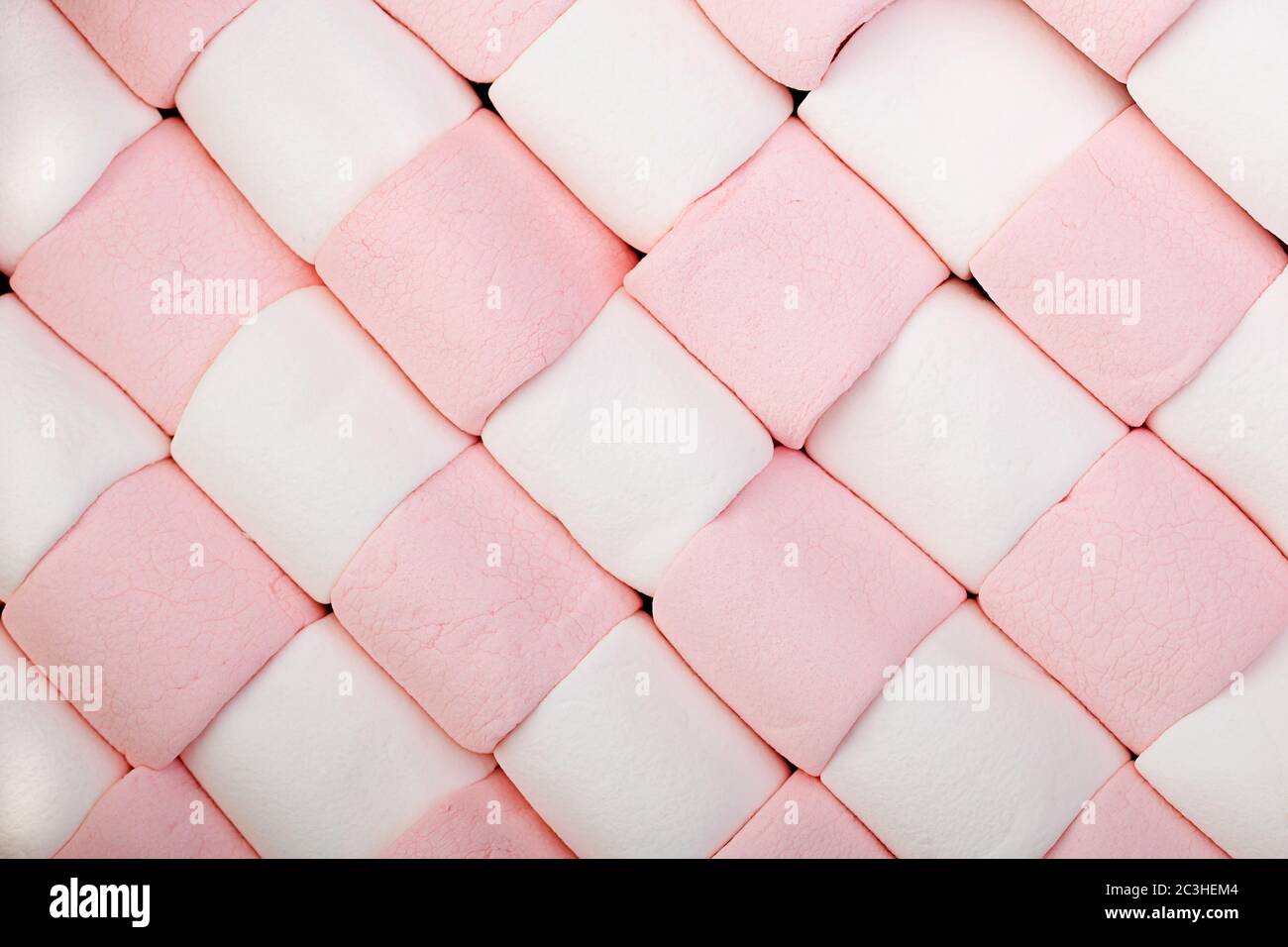 Marshrmallow background in checkerboard formation Stock Photo - Alamy
