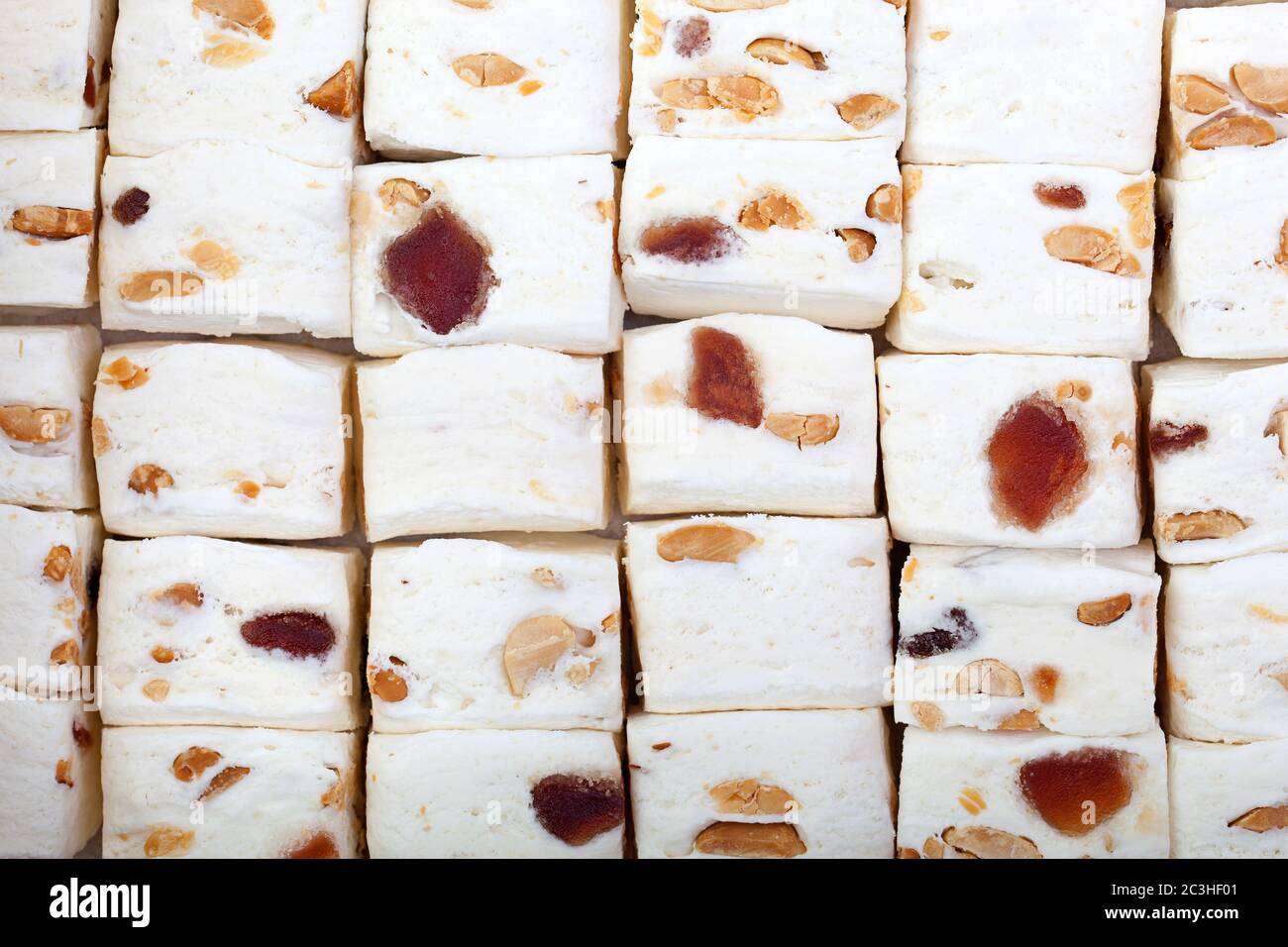 A background of fruit and nut nougat Stock Photo Alamy