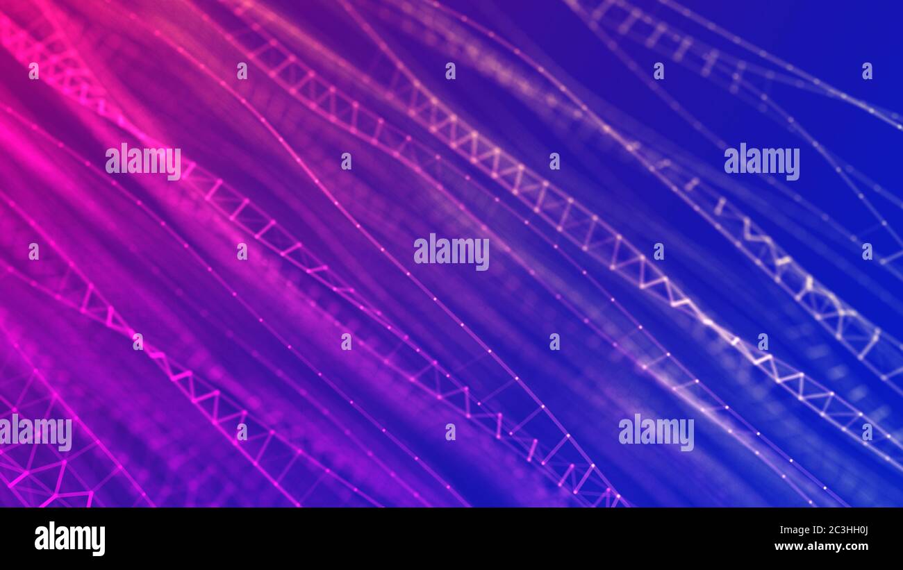 Music abstract background blue. Equalizer for music, showing sound waves with music waves. Stock Photo