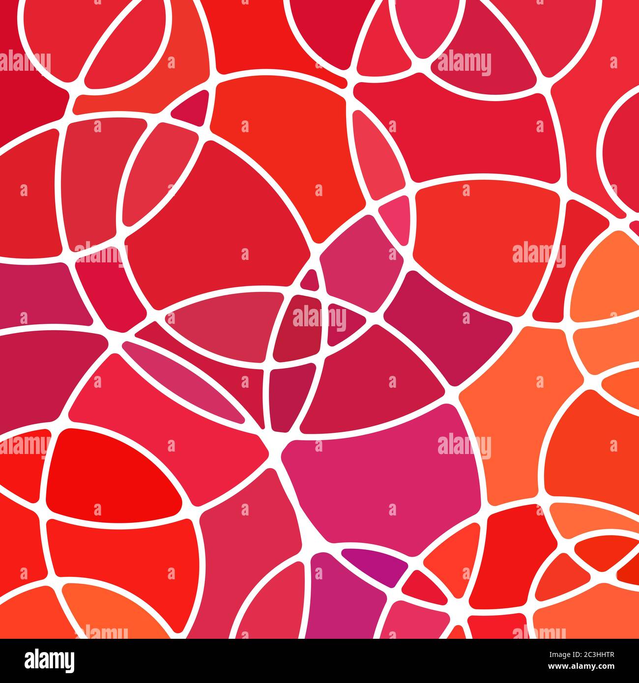 abstract vector stained-glass mosaic background - red circles Stock ...