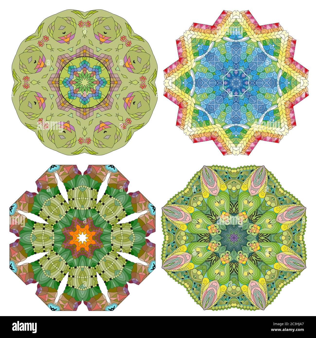 Mandalas set pattern hi-res stock photography and images - Alamy