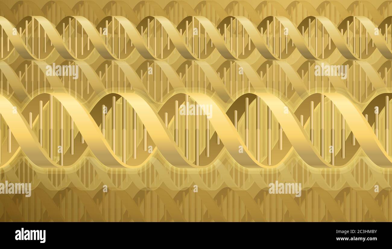 DNA Double Helix Molecule Background Stock Vector