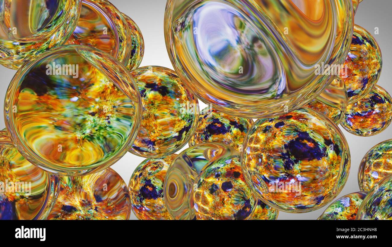 colored balls isolated on white background, 3d rendering Stock Photo ...