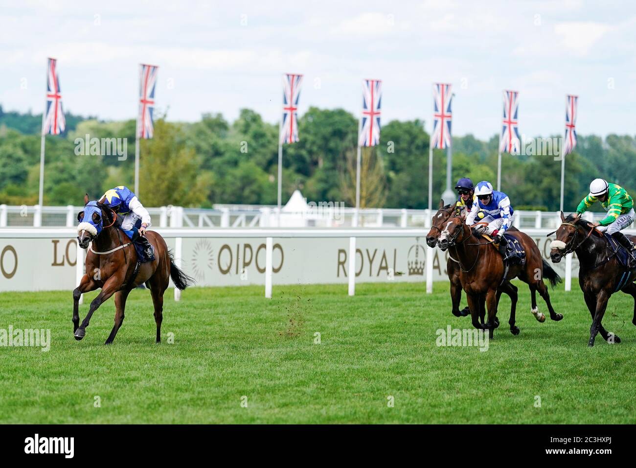 Hey Jonesy ridden by Kevin Stott wins the Wokingham Stakes during day five of Royal Ascot at Ascot Racecourse. Stock Photo