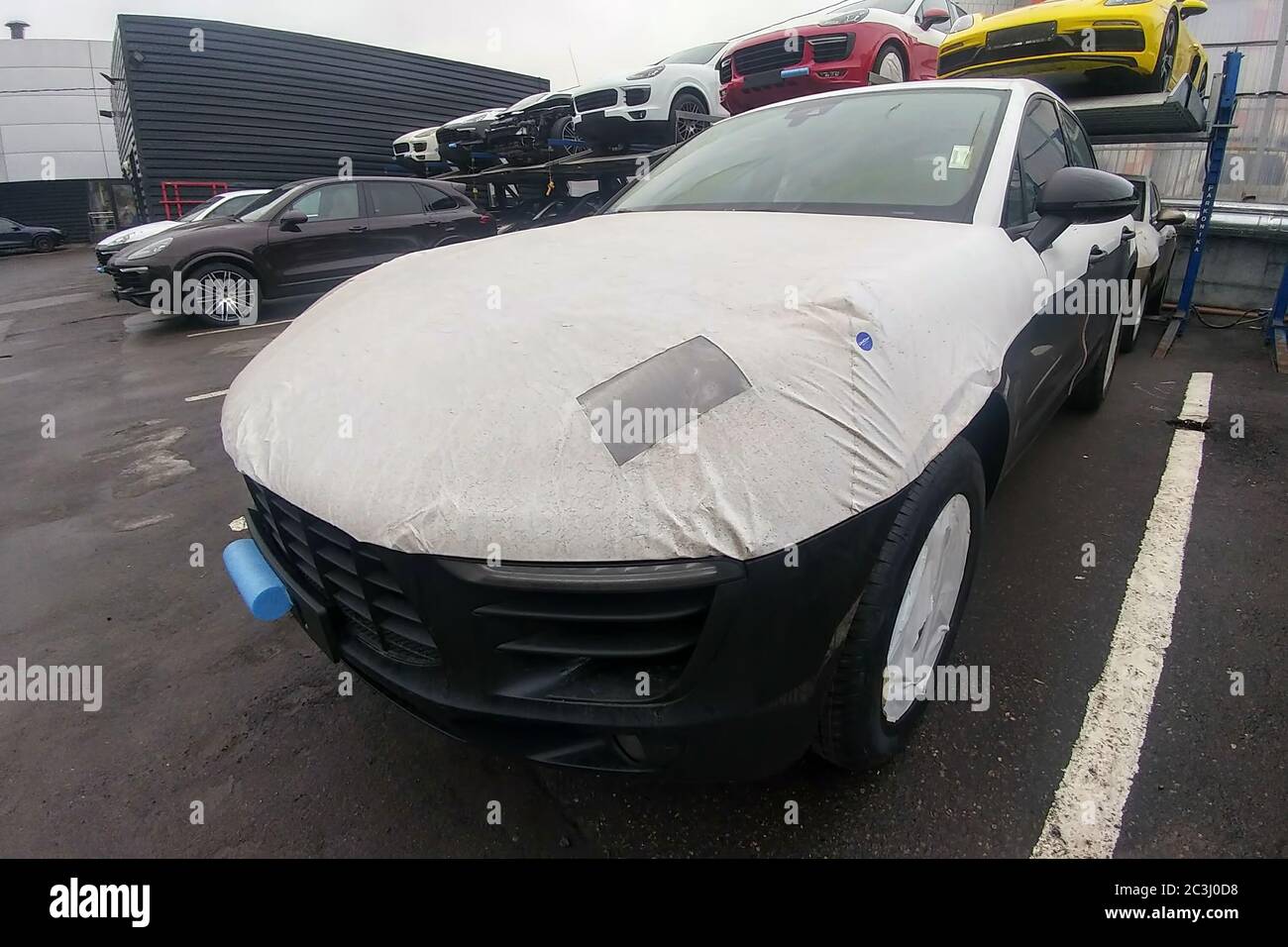 Moscow, Russia May 08, 2019 New car arrived from factory for sale