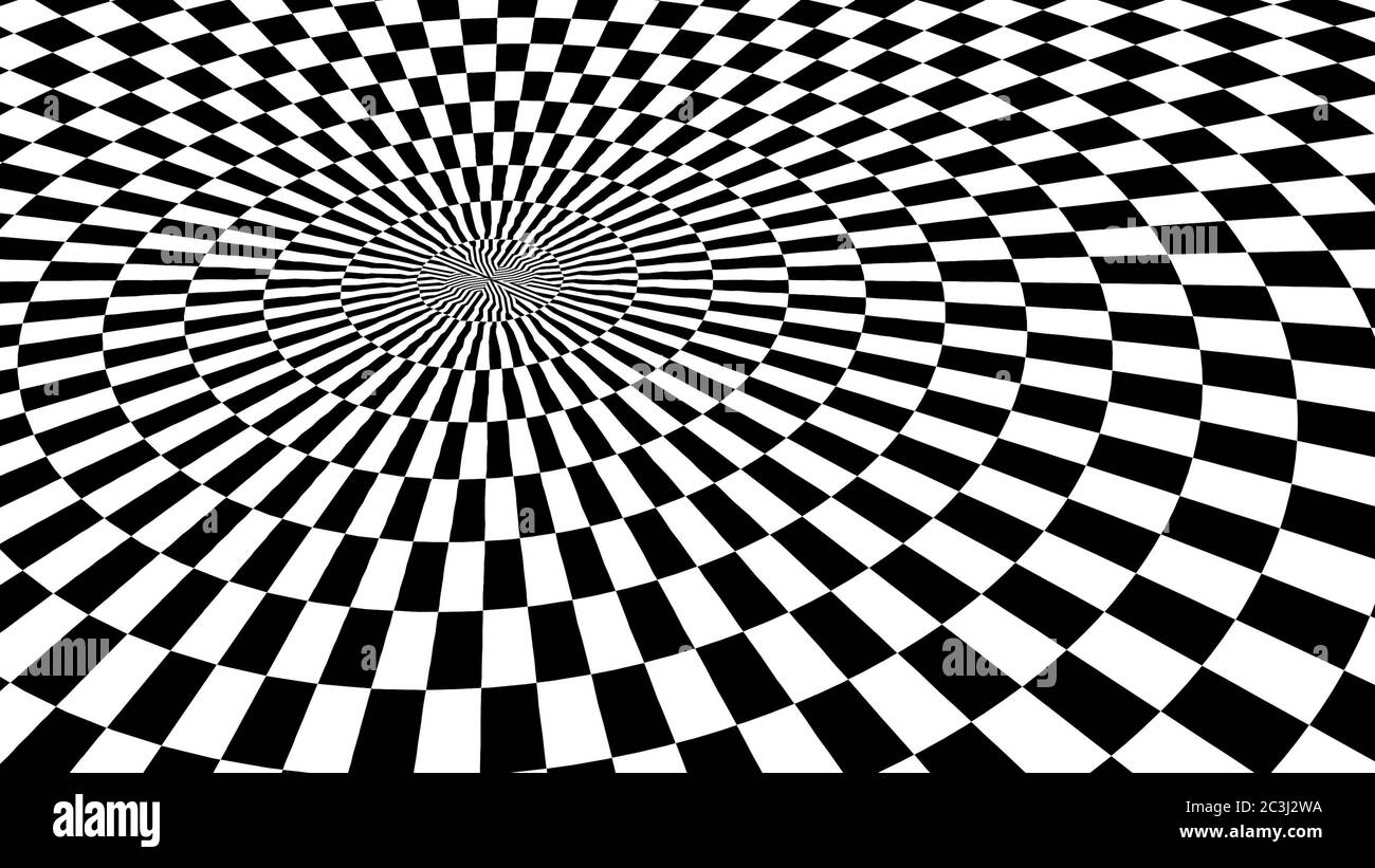 Optical illusion. 3D Rendering. Abstract 3d pop art illustration. Stock Photo