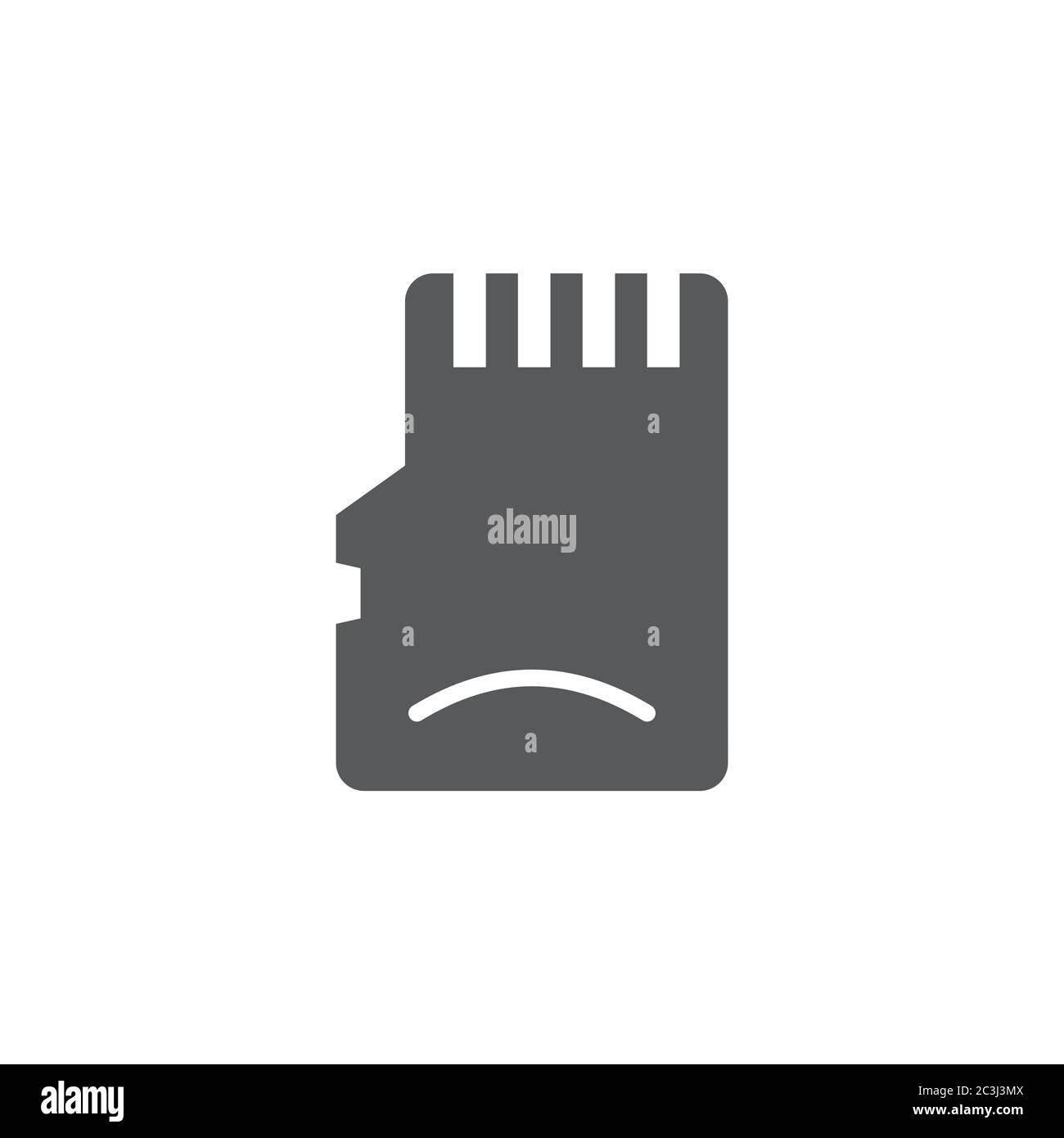 Memory card vector icon symbol storage isolated on white background ...