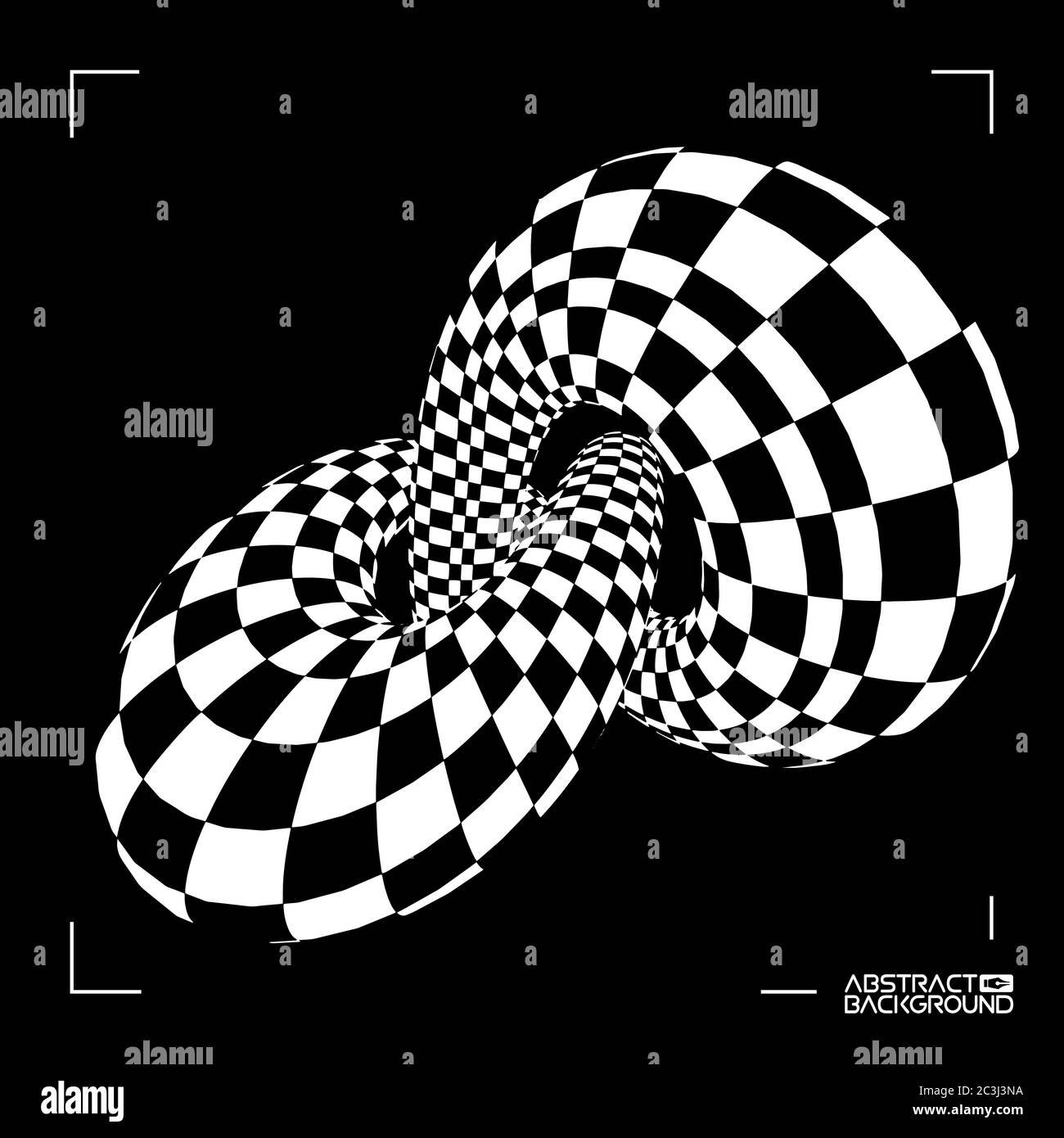 Optical illusion torus knot background. Vector illustration background Stock Vector