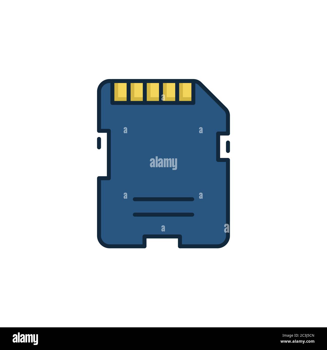 Memory card vector icon symbol storage isolated on white background ...