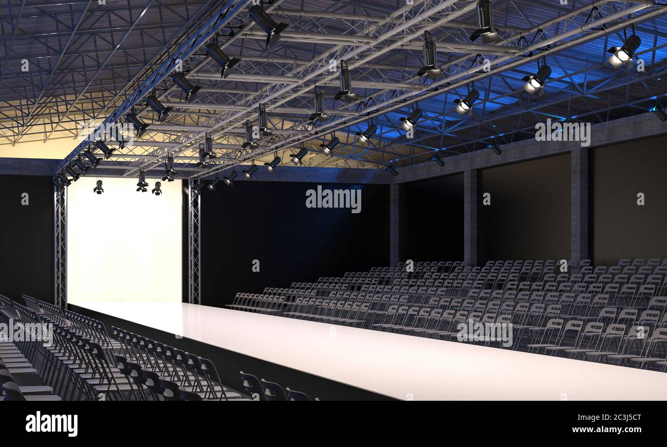 STAGE DESIGN FOR RUNWAY in 3D Sketchup 