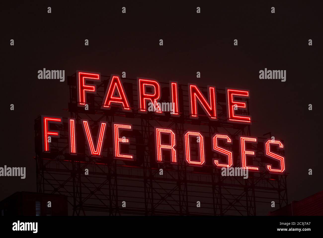 Five Roses Building MONTREAL CANADA - January 25 2015: The landmark Farine five roses ...