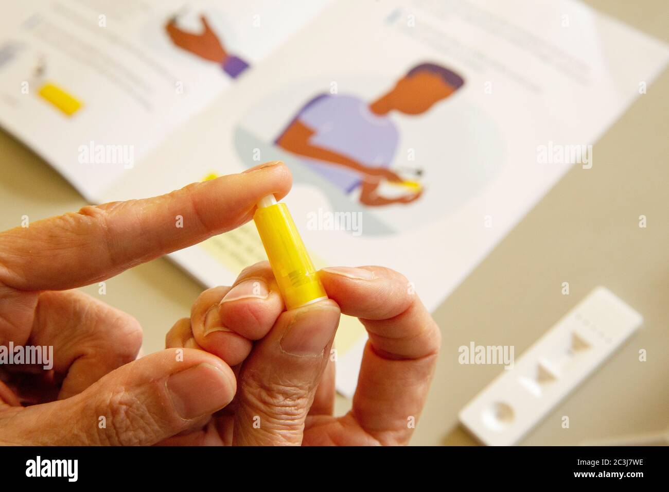 Antibody test lancet hi-res stock photography and images - Alamy