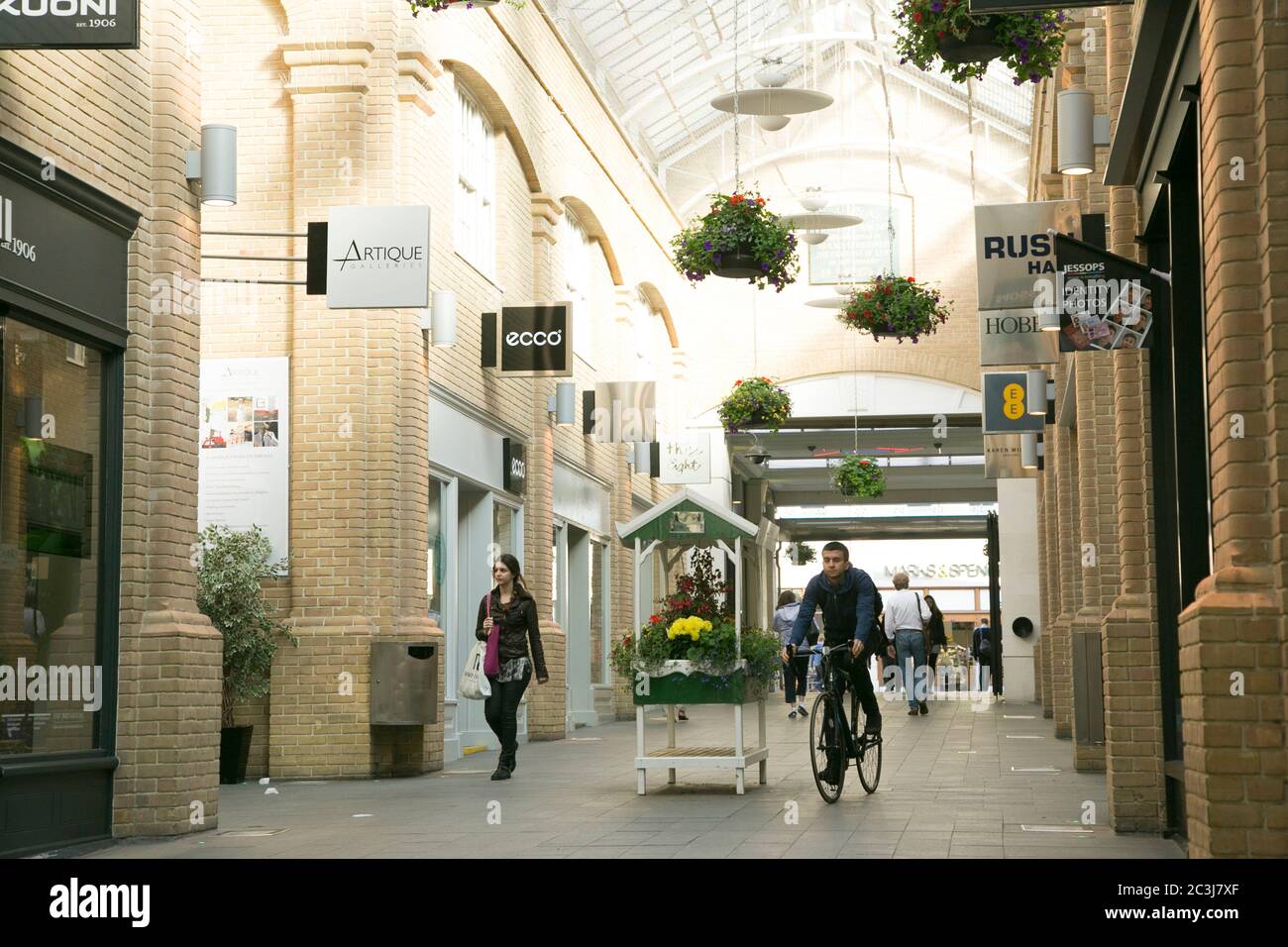 The Marlowe Shopping Arcade in the city of Canterbury, Kent. Stock Photo
