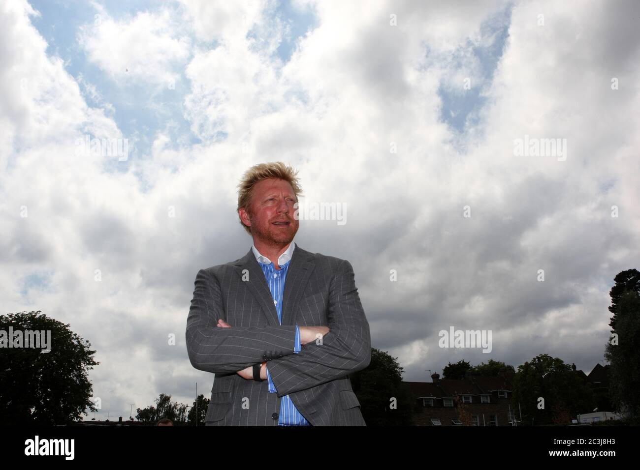 Boris Becker at Wimbledon in 2010  Photography by Adam Stoltman Stock Photo