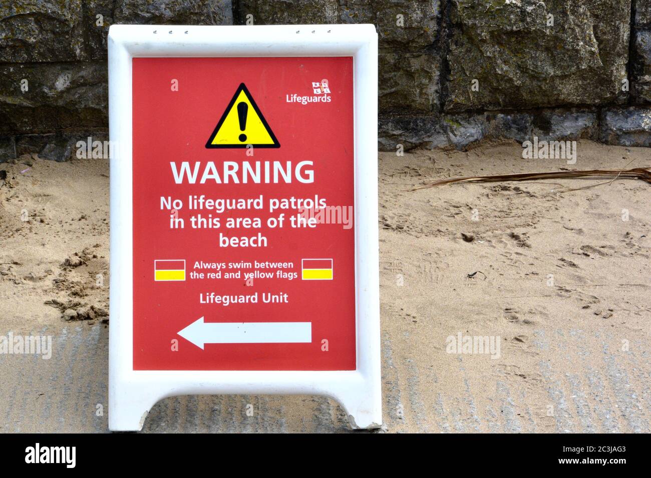 Barry Island, Vale of Glamorgan. After weeks in lockdown and Barry Island closed to visitors, the lifeguards are back patrolling the beaches again. Stock Photo