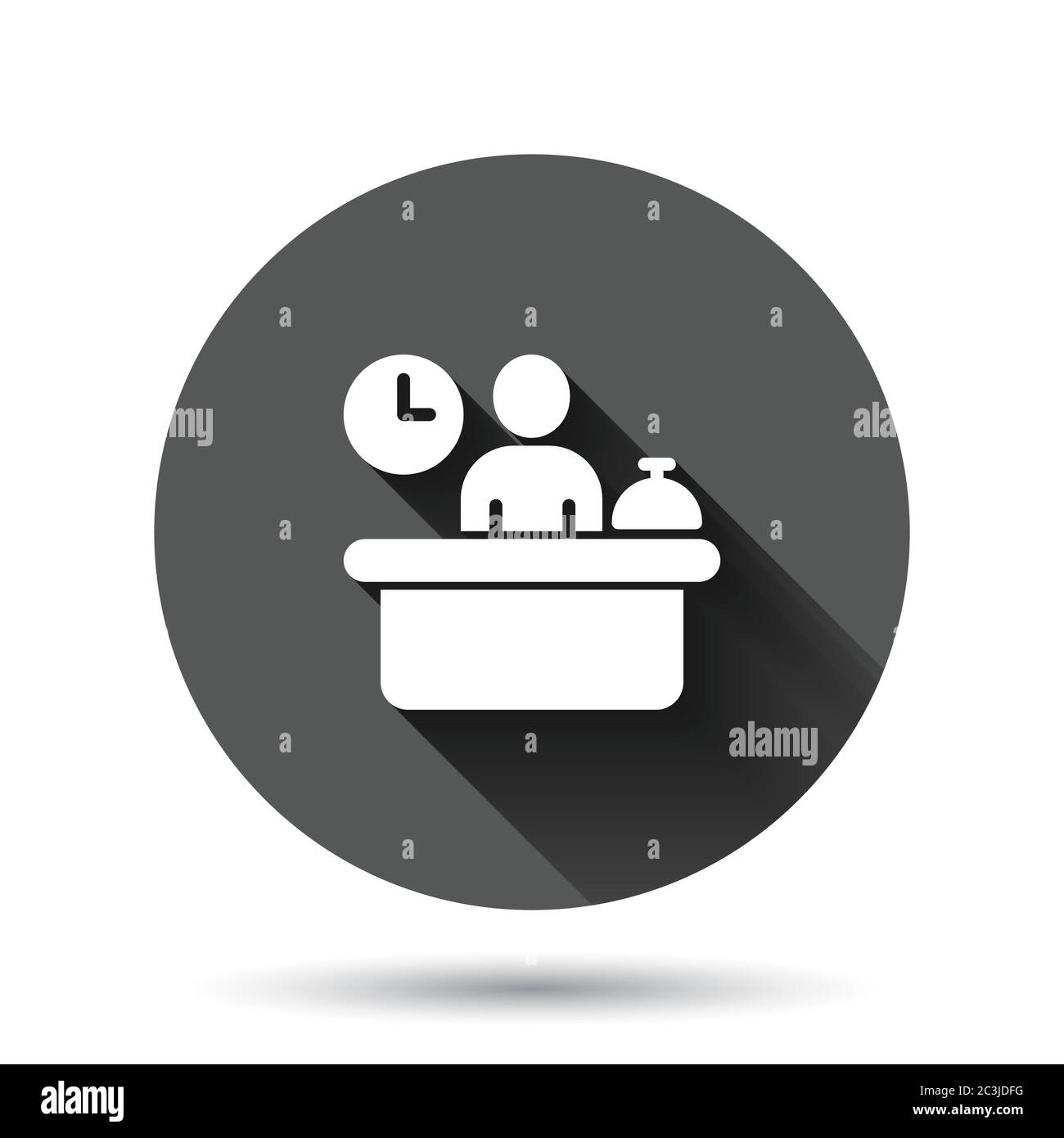Hotel check in desk black Stock Vector Images - Alamy