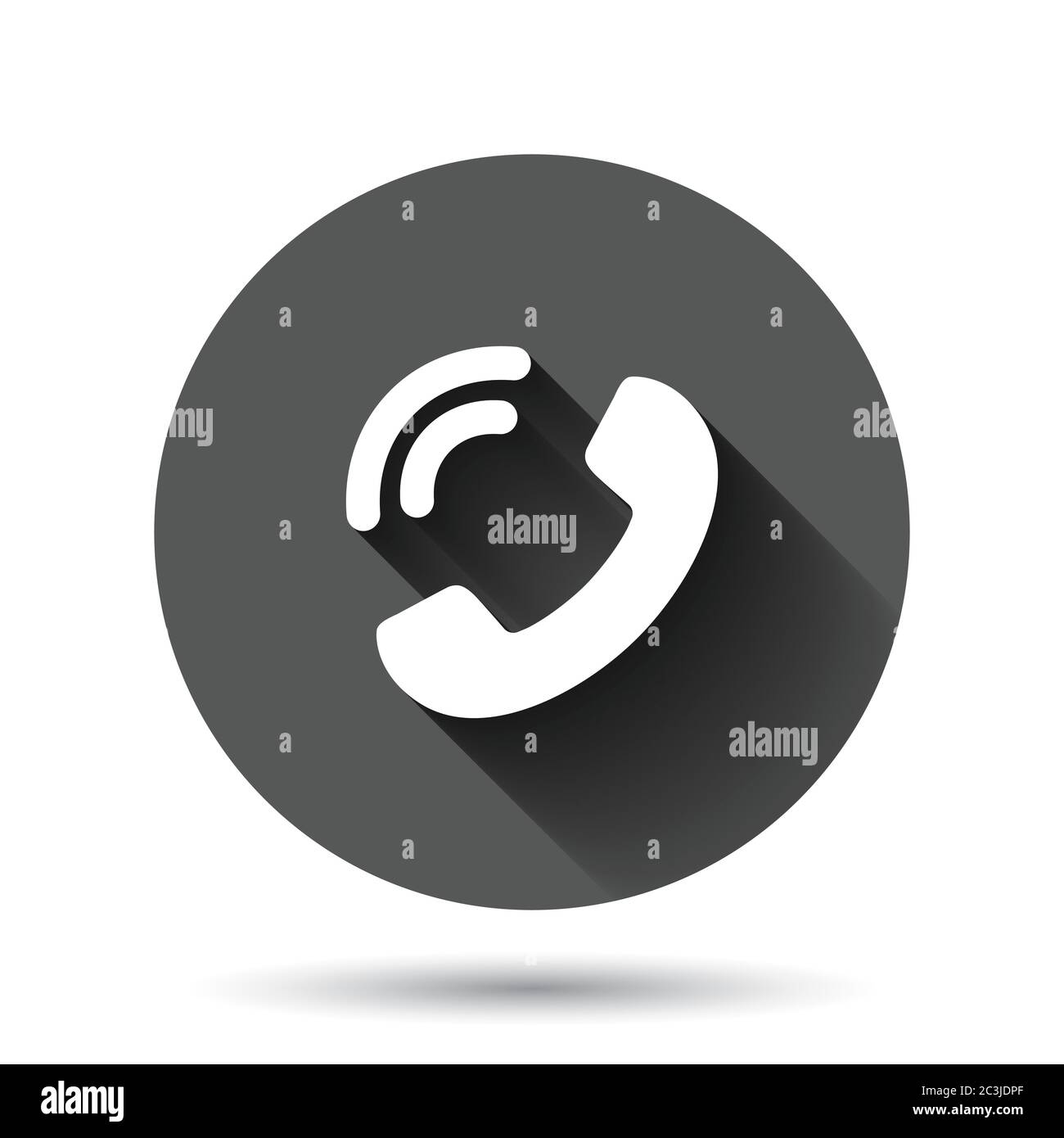 Mobile phone icon in flat style. Telephone talk vector illustration on
