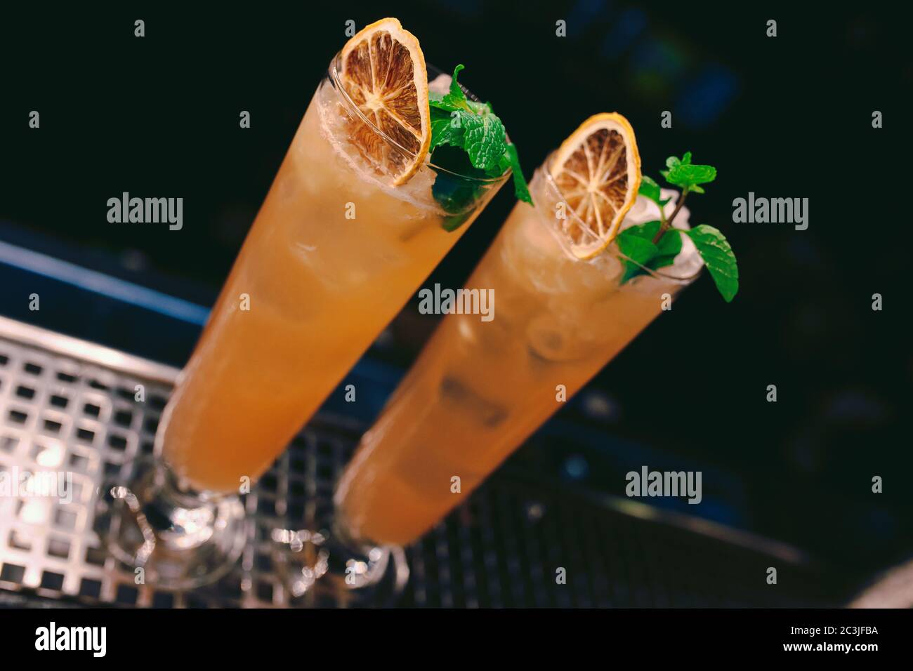 Fresh Healthy Juice summer ice cold modern Cocktail with Fruit ...