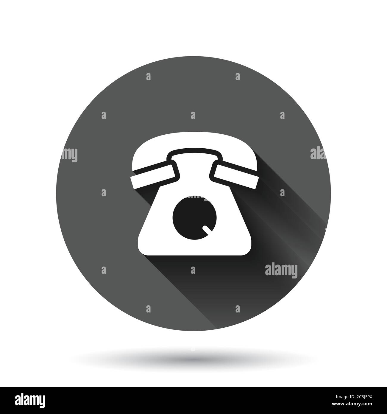 Mobile phone icon in flat style. Telephone talk vector illustration on