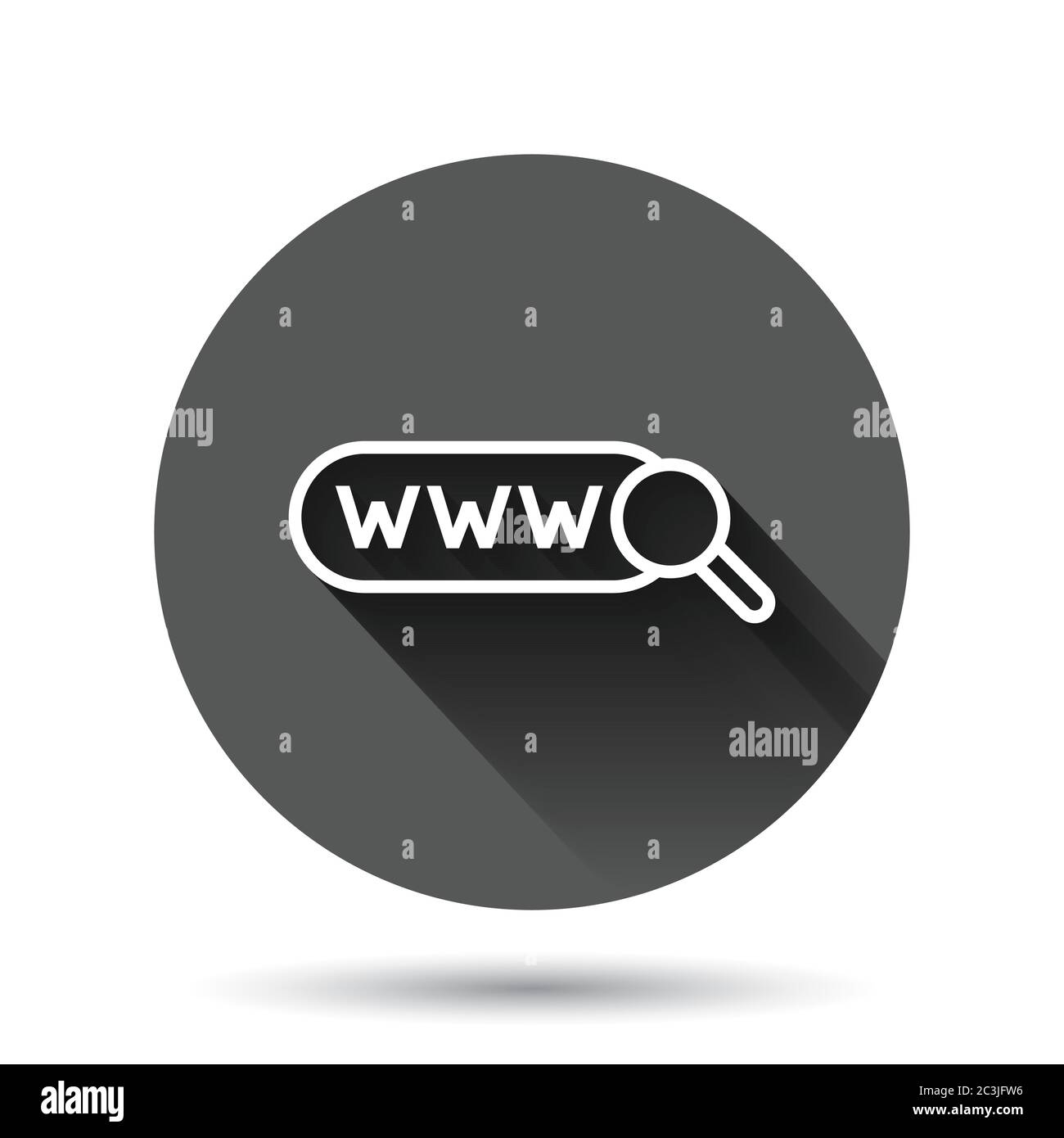 Global search icon in flat style. Website address vector illustration ...