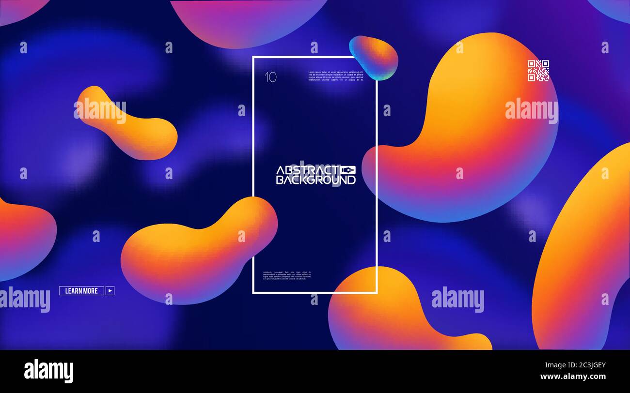 Purple liquid background in 3d style. Graphic fluid gradient vector ...