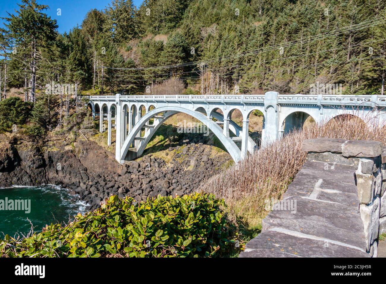 Highway 101 bridge Stock Photo