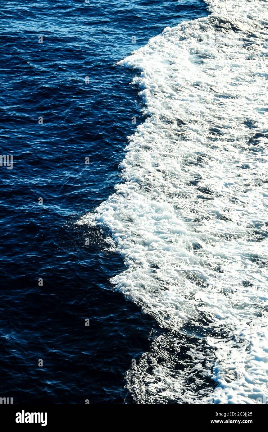 Blue Water Texture Pattern at Noon on the Atlantic Ocean Stock Photo ...