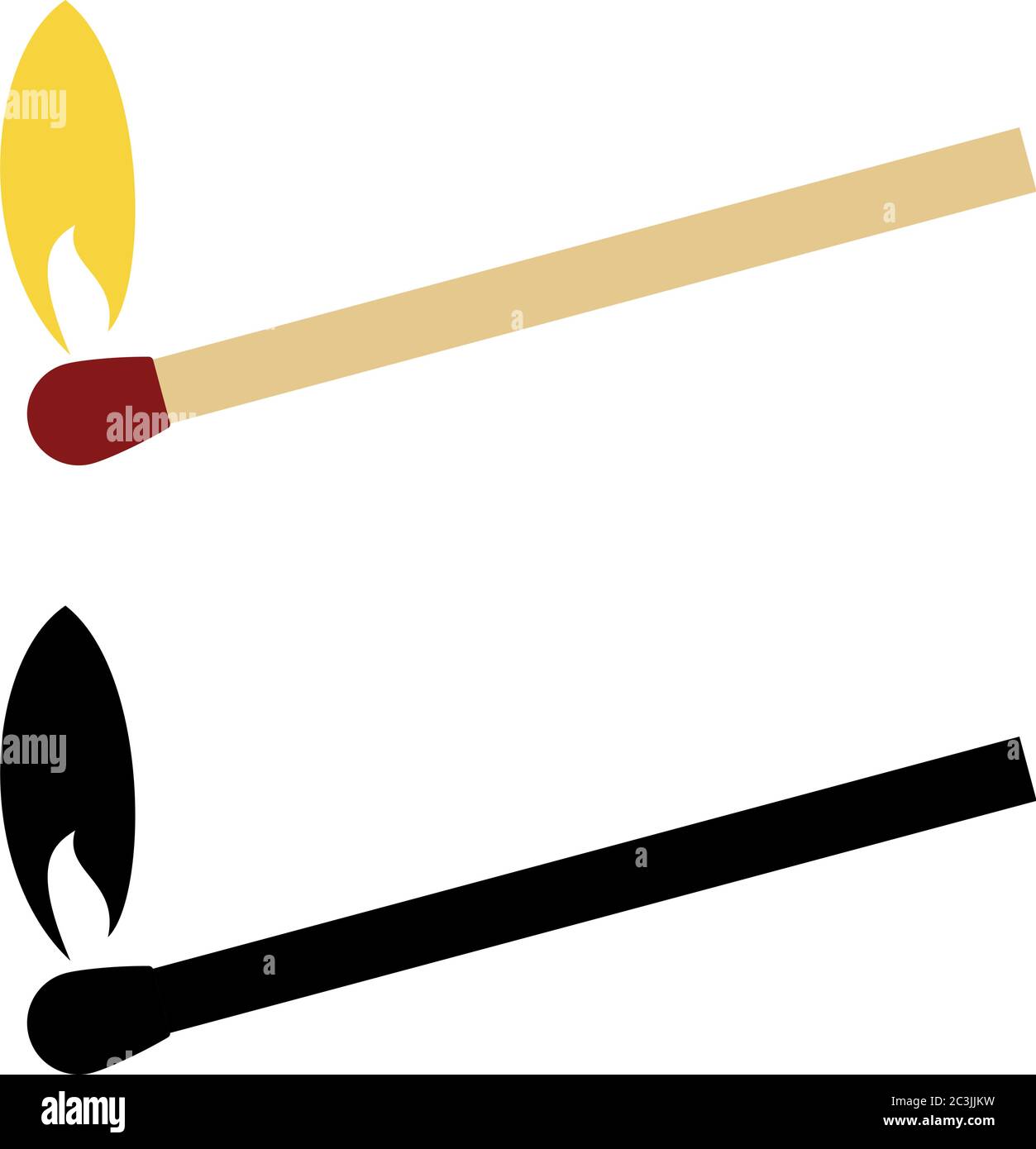 Matchstick Icon Vector Illustration Stock Vector