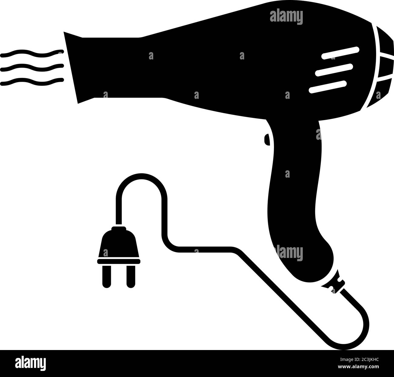 Hair Dryer Iconl Vector Illustration Stock Vector Image & Art Alamy