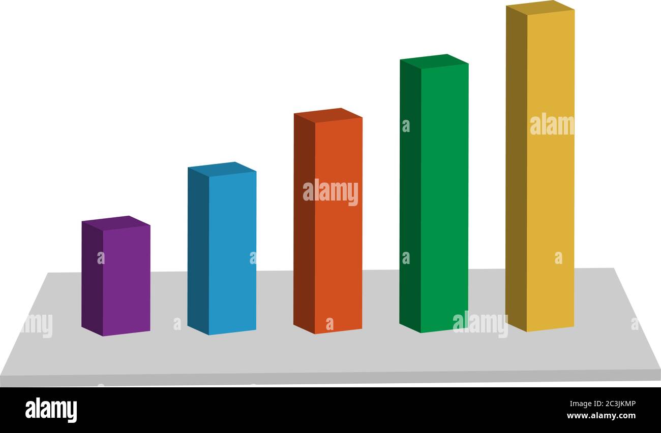 Bar Graph 3D Vector Illustration Stock Vector Image & Art - Alamy