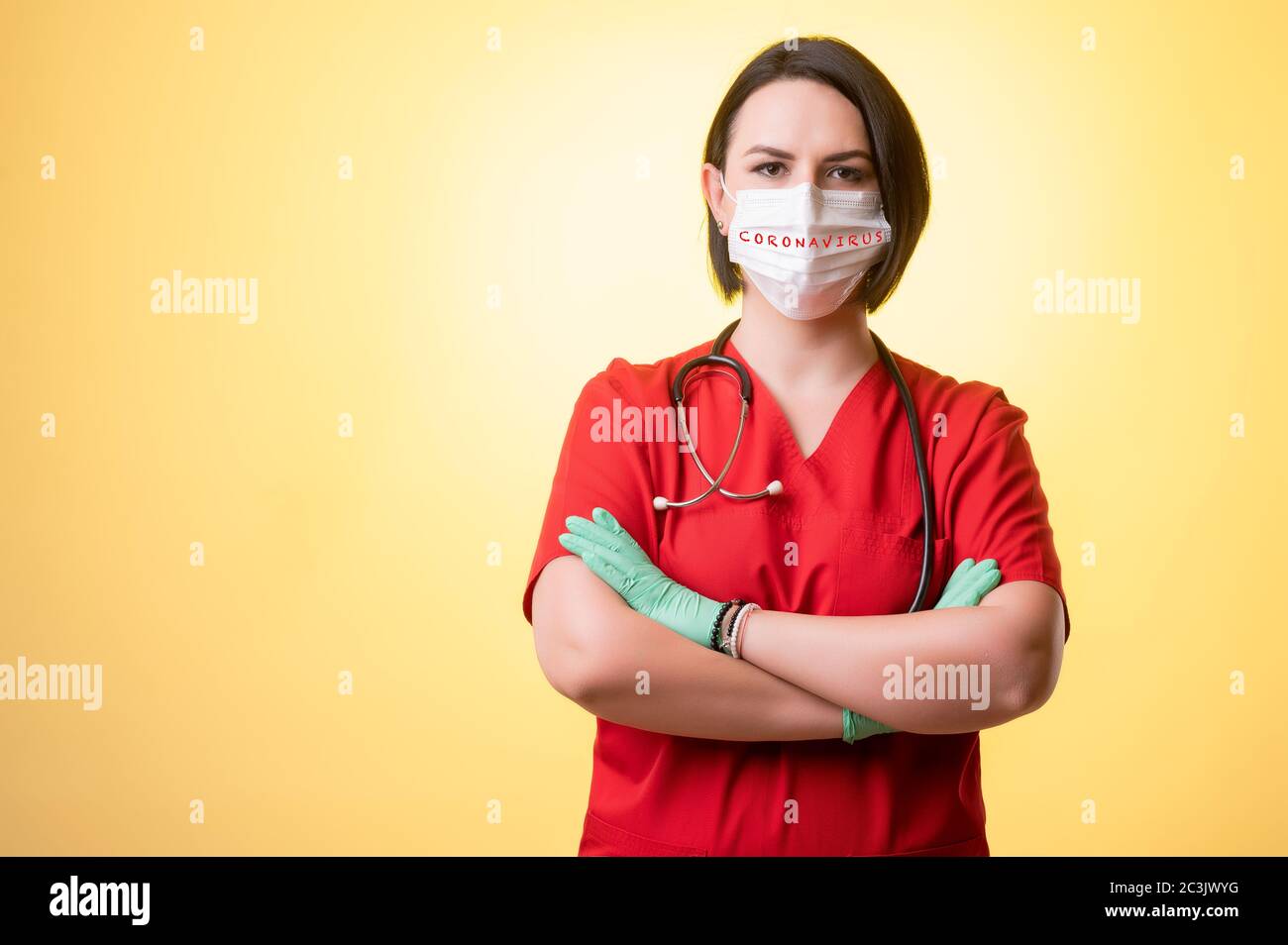 Red and yellow uniform hi-res stock photography and images - Alamy
