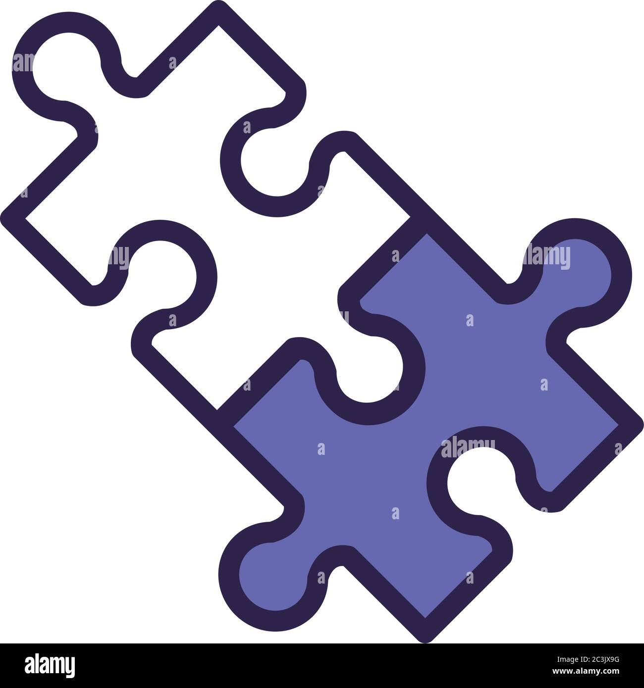puzzle game pieces line style vector illustration design Stock Vector Image  & Art - Alamy