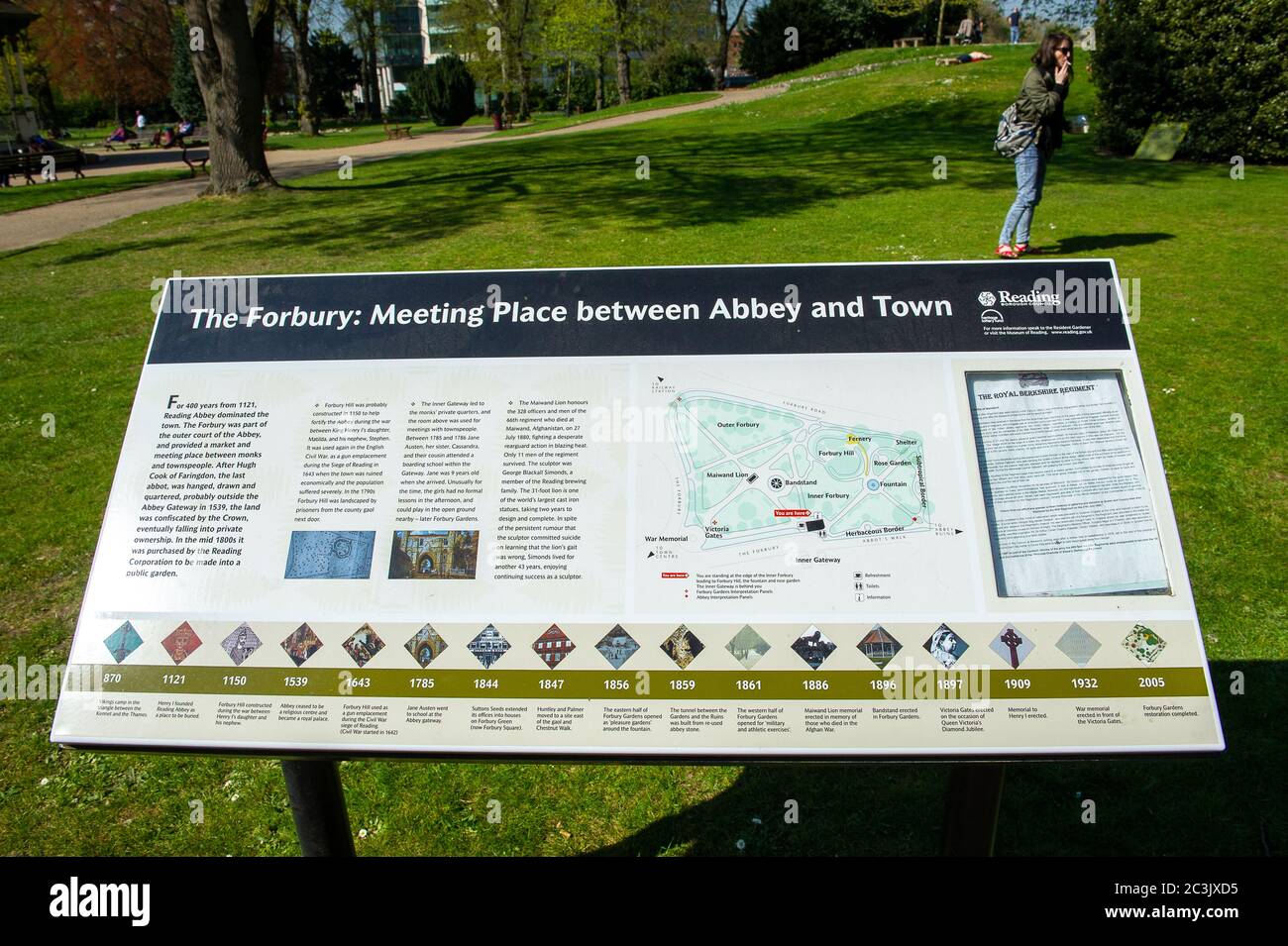 Reading, Berkshire, UK. 23rd April, 2015. Public Park Forbury Gardens