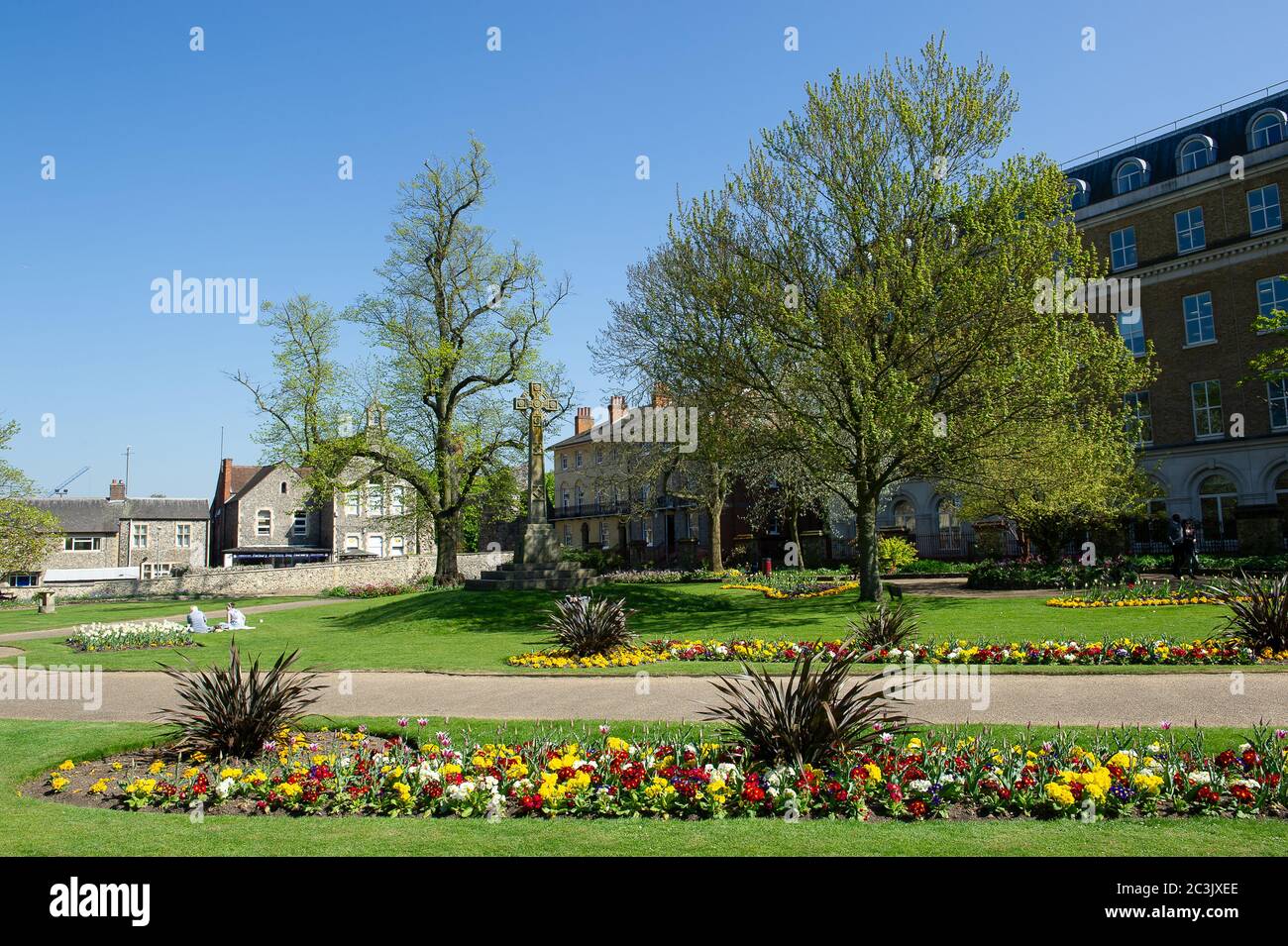 Reading, Berkshire, UK. 23rd April, 2015. Public Park Forbury Gardens in Reading Town Centre, Reading, Berkshire next to Reading Crown Court. Credit: Maureen McLean/Alamy Stock Photo