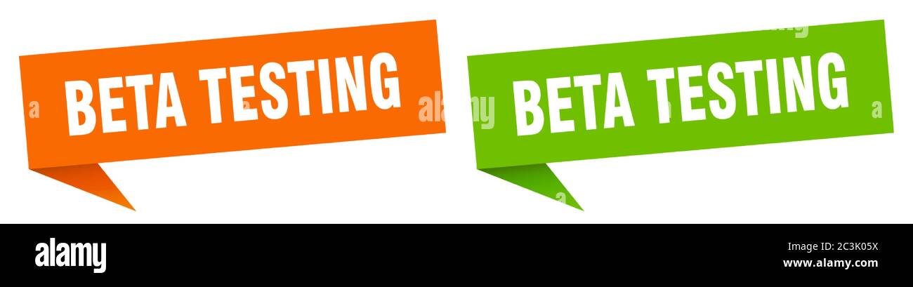 beta testing banner. beta testing speech bubble label set. beta testing sign Stock Vector