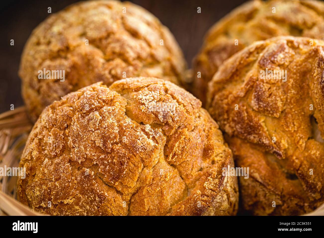 Traditional Brazilian biscuit called "Broa de fubá ou broinha". Made