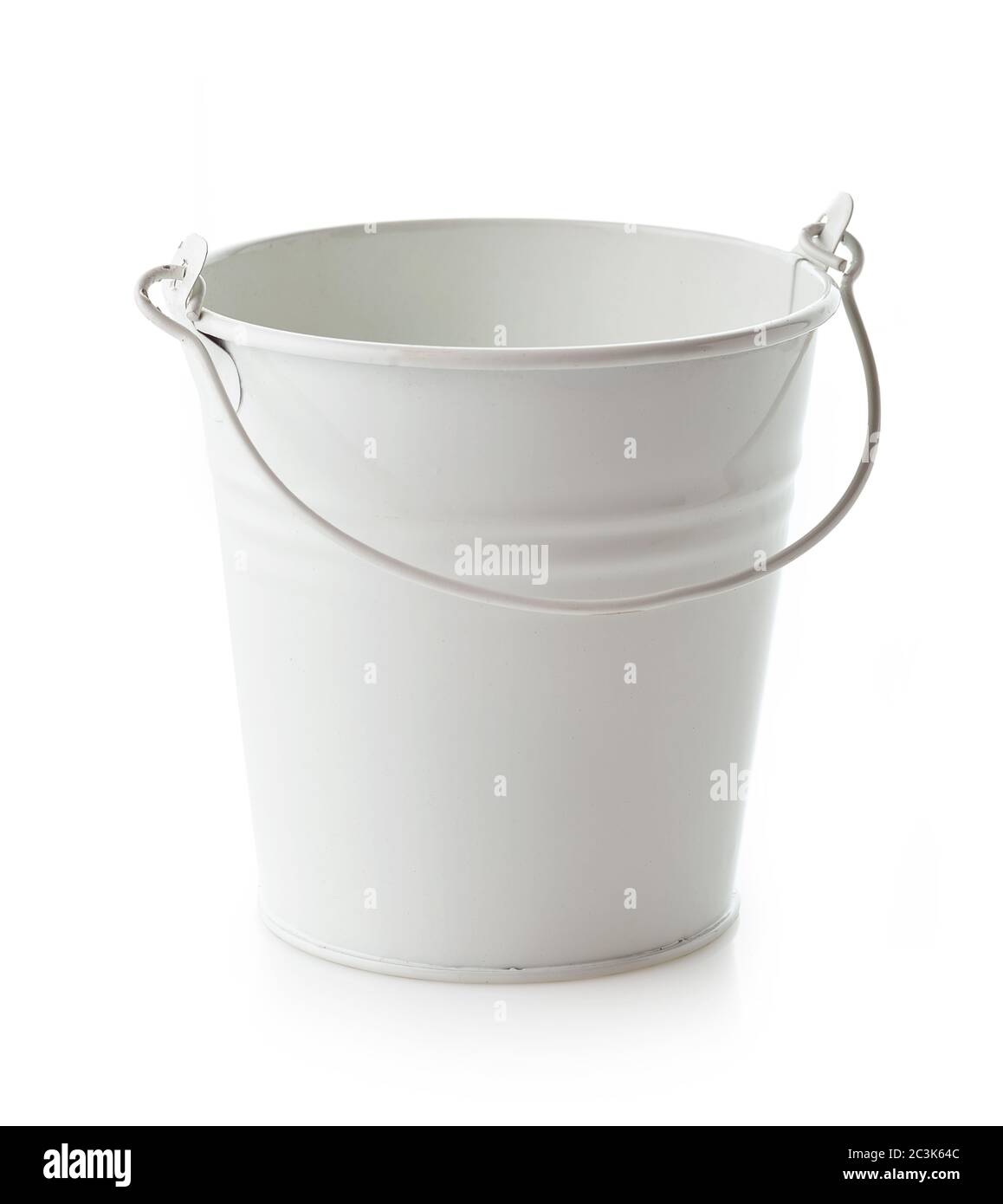 empty white bucket isolated on white background Stock Photo Alamy
