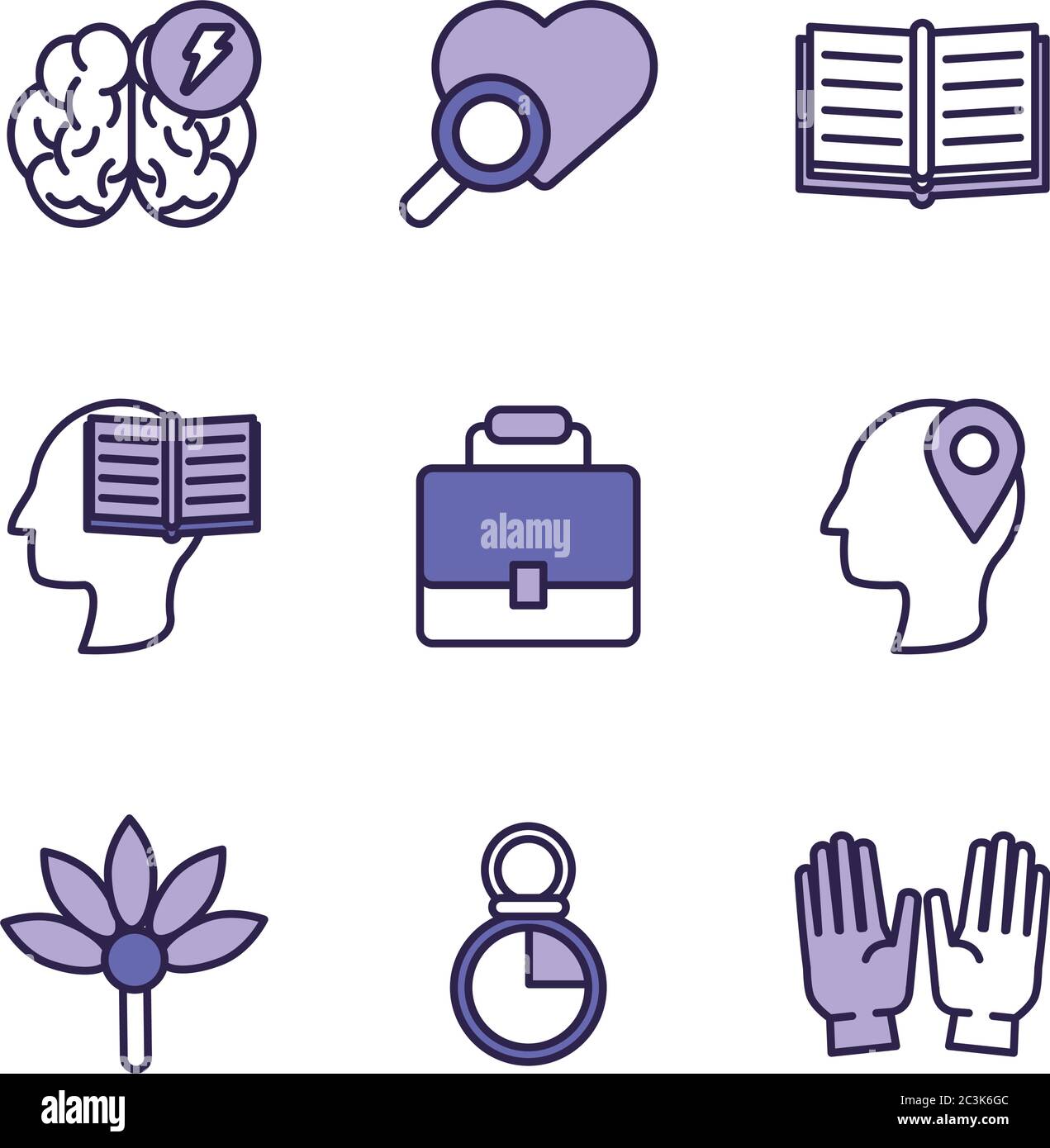 bundle of anger set icons vector illustration design Stock Vector