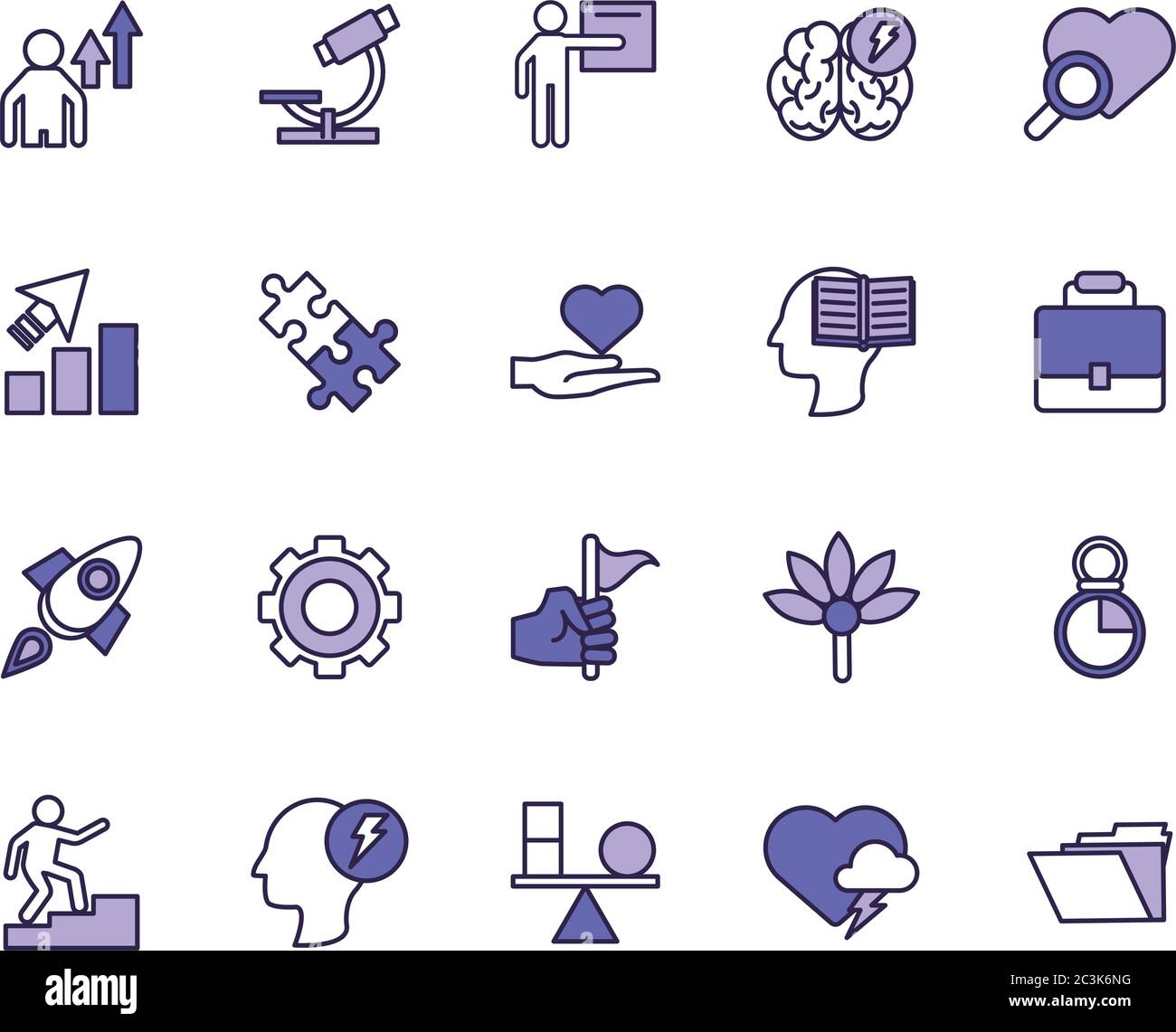 bundle of anger set icons vector illustration design Stock Vector