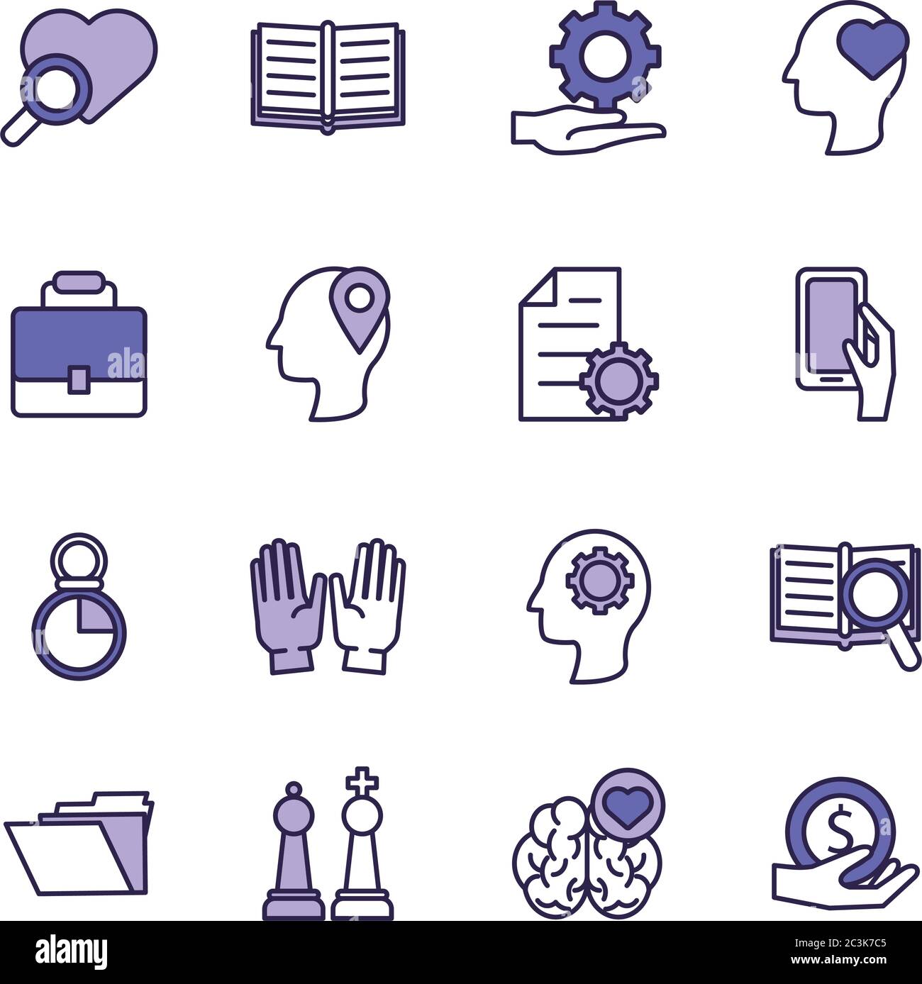 bundle of anger set icons vector illustration design Stock Vector