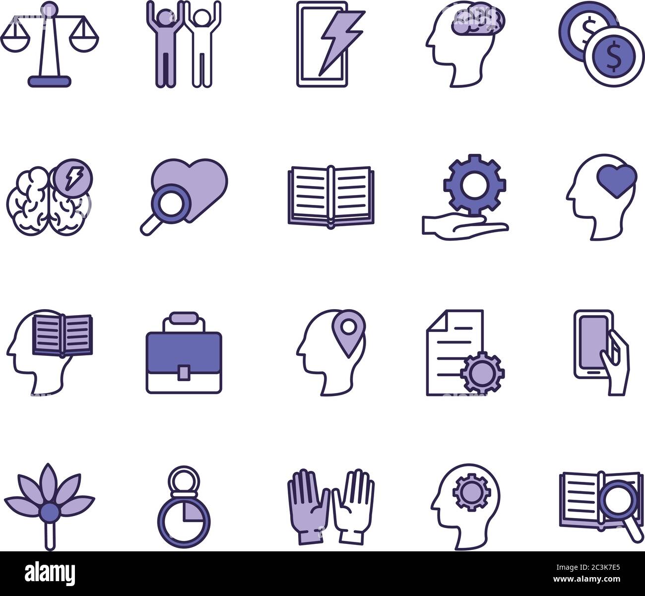 bundle of anger set icons vector illustration design Stock Vector