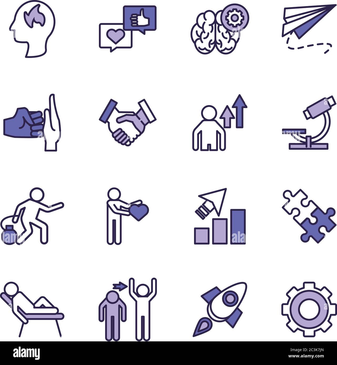 bundle of anger set icons vector illustration design Stock Vector