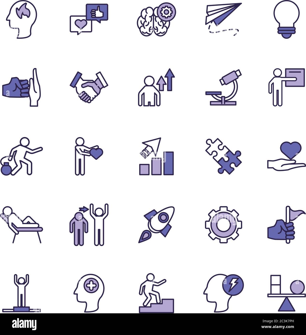 bundle of anger set icons vector illustration design Stock Vector