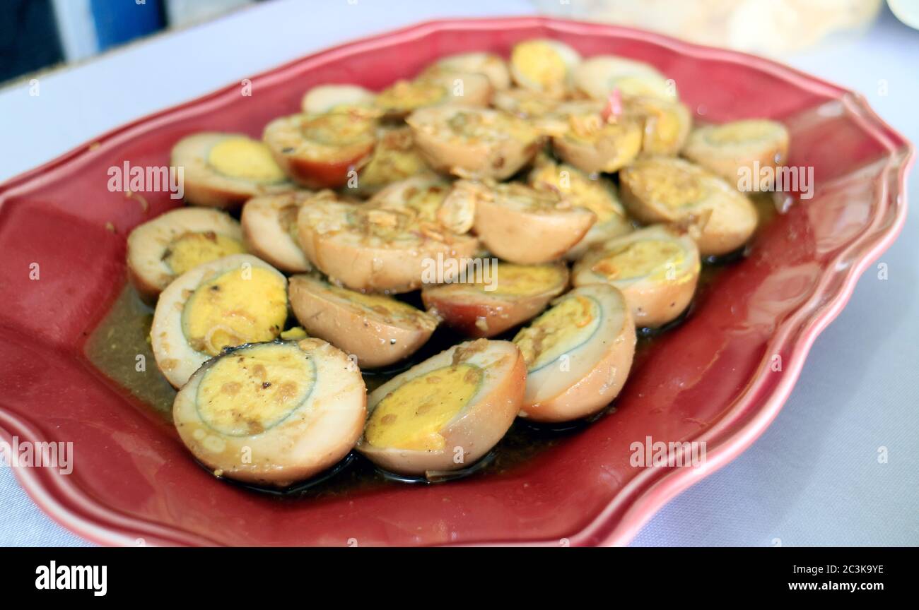 Egg semur or Indonesian stew. Egg in sweet soy sauce Stock Photo Alamy