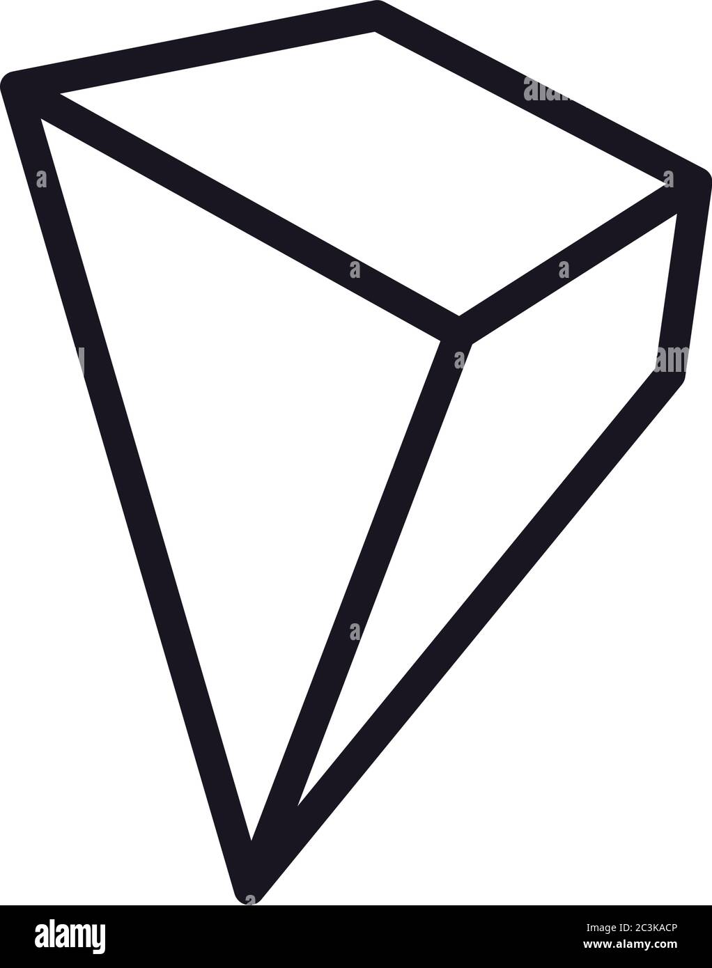 geometric and abstract 3d pyramid line style icon design, shape and ...
