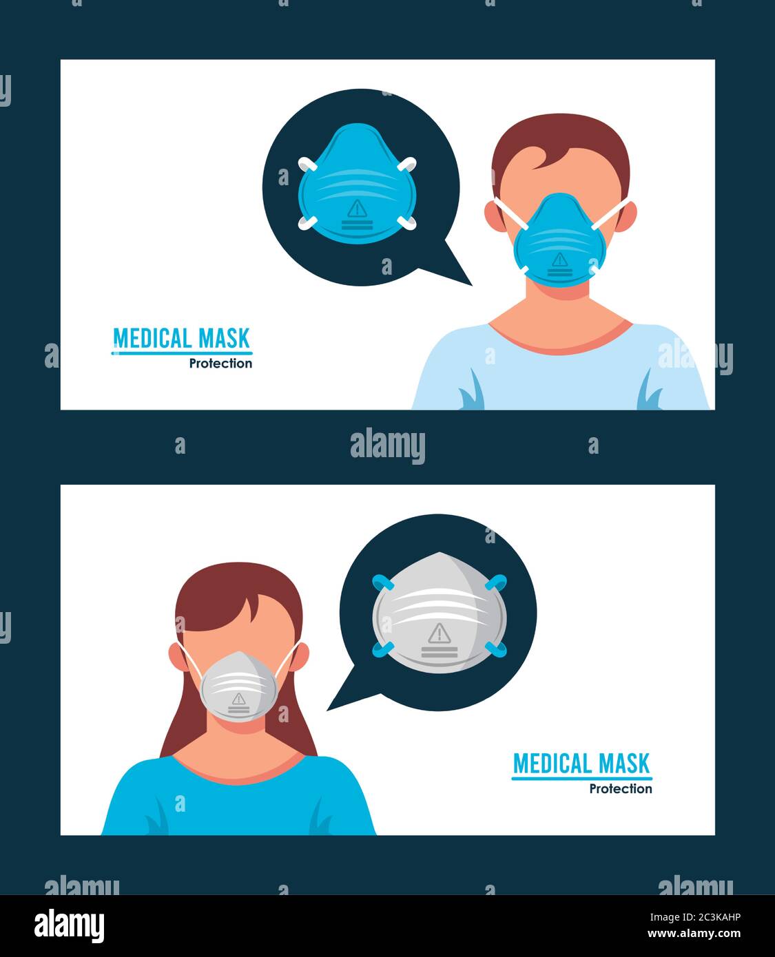 Persons wearing face masks Stock Vector Images - Alamy