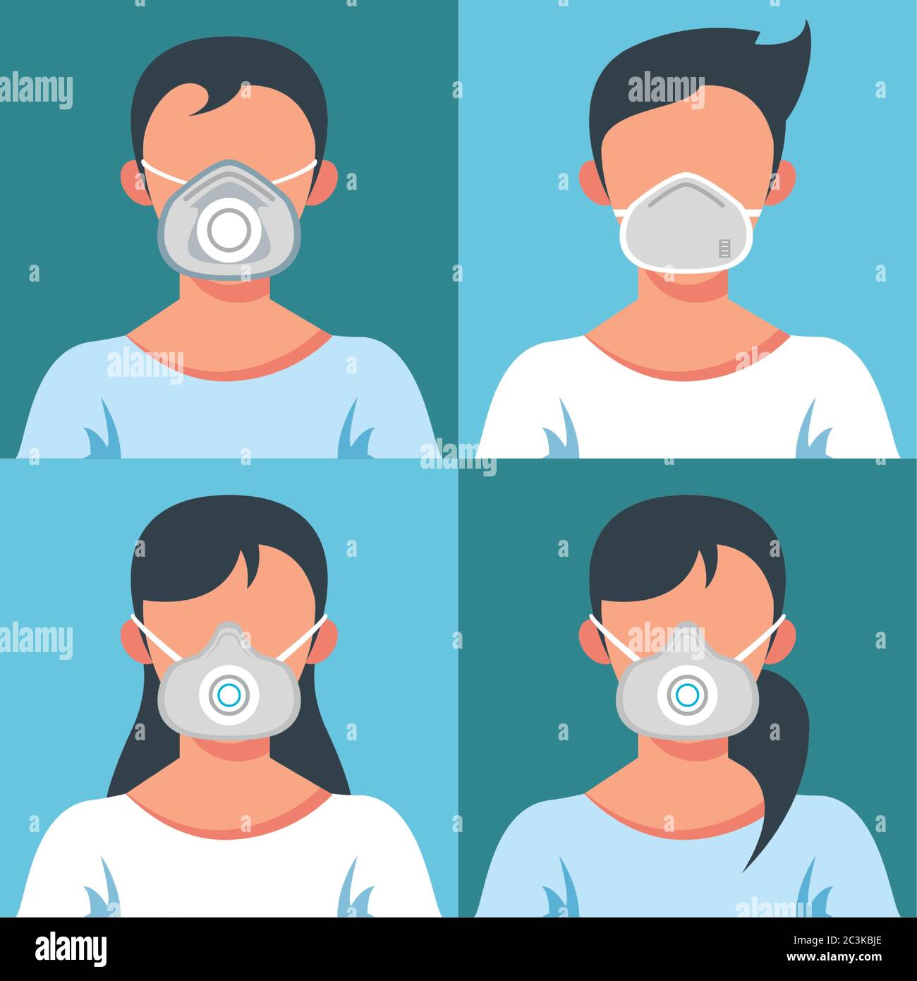 Girls wearing dust masks hi-res stock photography and images - Alamy
