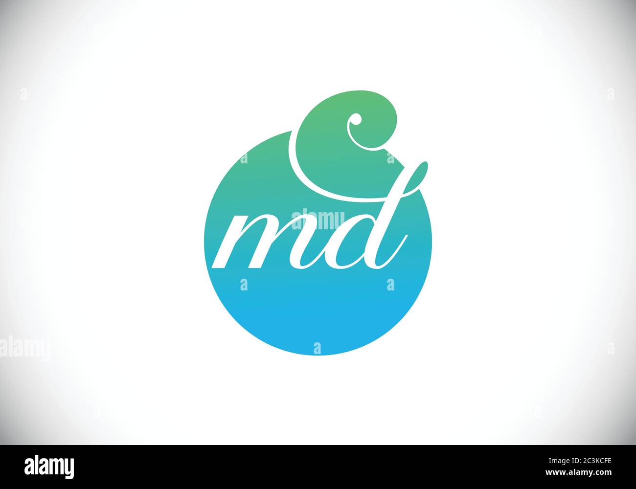 Initial Monogram Letter M D Logo Design Vector Template. M D Letter ...